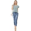 INSPIRE CHIC Women's Work Business Casual Plain Cap Sleeve Blouse - 4 of 4