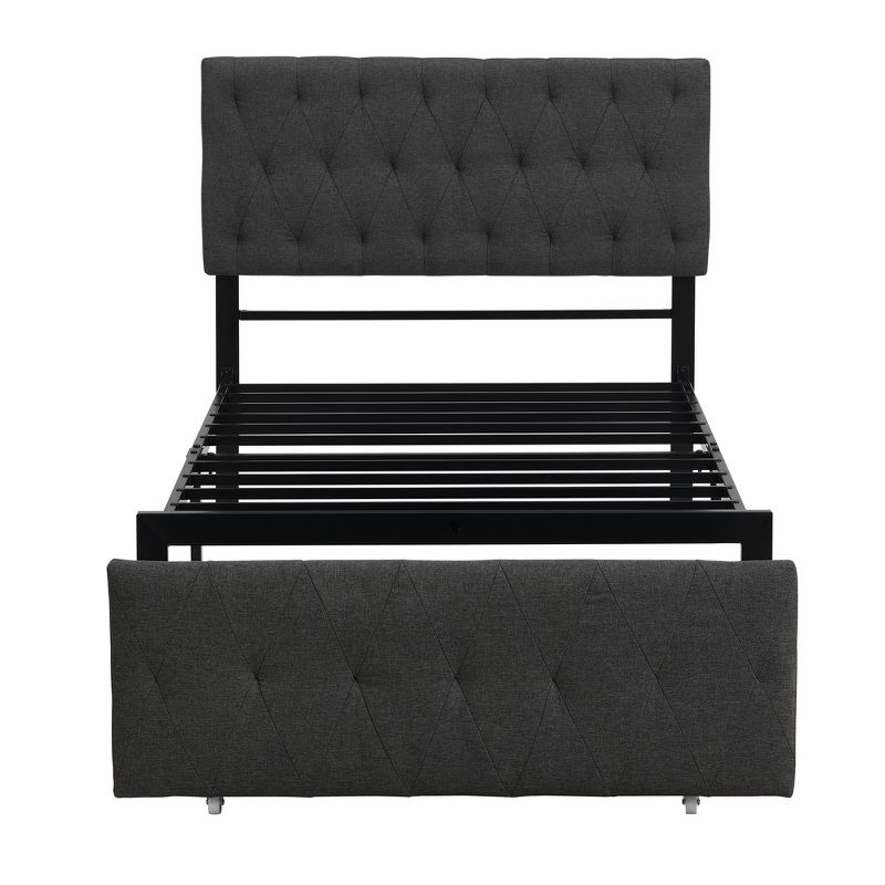 Metal Platform Storage Bed with 1 Large Drawer - ModernLuxe, 5 of 13