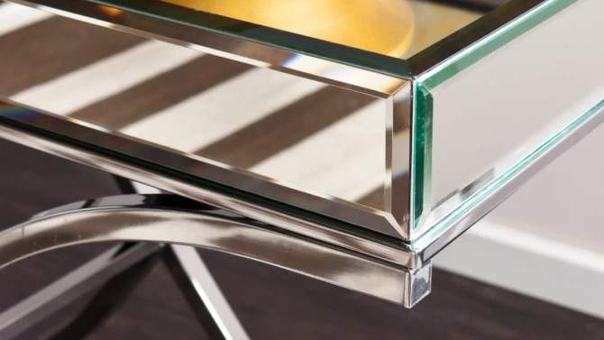 Lillian Console Table Chrome/Mirror - Aiden Lane, 2 of 6, play video