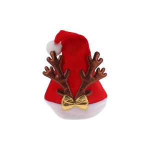 Unique Bargains Christmas Hat Adult Large Antler Christmas Hat Polyester 11.42"x15.35" 1 Pc - 1 of 4