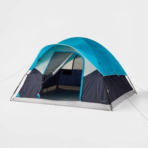 Outbound 8 Person 3 Season Lightweight Easy Up Dome Tent With Heavy Duty  600 Mm Coated Rainfly, Front Canopy, And Mesh Wall, Light Blue & Navy :  Target