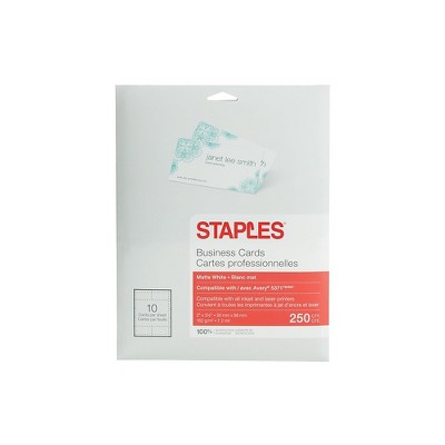 Staples 14633-CC Laser Business Cards White 250/Pack 677797