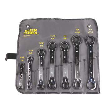 KLEIN TOOLS 68222 Ratcheting Box Wrench Set, 7-Piece