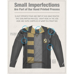 Men's Harry Potter Hufflepuff Block Scarf Long Sleeve Costume T-Shirt - 1 of 4