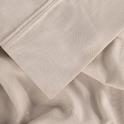 Medium Beige Bamboo Queen Sheet Set with Pillowcases