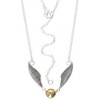 Harry Potter Womens Silver Plated Quidditch Golden Snitch Necklace, 16 + 2'' - 4 of 4