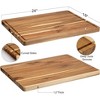 Wooden Cutting Boards for Kitchen, Cutting Board with Juice Groove and Side Handle, Chopping Board, Butcher Block, Large Charcuterie Board - 3 of 4