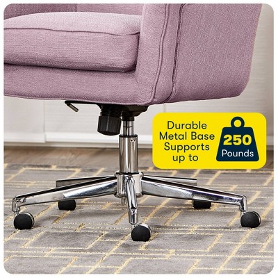 Lilac Memory Foam Swivel Home Office Chair