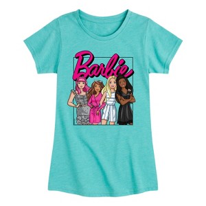 Girls' - Barbie - Girls All Together Fitted Short Sleeve Graphic T-Shirt - 1 of 4