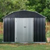 NicBex 10x12 Ft Metal Outdoor Storage Shed with Lockable Doors and Arch Roof for Backyard,Garden,Patio,White+Black - 2 of 4