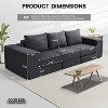 Homdox 110" 3-Seat Cloud Sofa Bed w/Deep Seat & Non Slip Base, L-Shape Chaise for Living Room, No Assembly, - 3 of 4