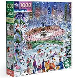 eeBoo Piece & Love: New York City Skaters - 1000 Piece Puzzle, Adult Jigsaw - 1 of 4