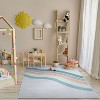 Well Woven Curved Rainbow Pastel Apollo Kids Collection Area Rug - 2 of 4