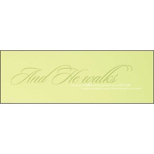 Dicksons and He Walks with Me and Talks with Me Light Sage 6 x 17 Wood Wall Sign Plaque - 1 of 1