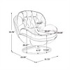 attop Velvet Accent Chair & Ottoman Set, Lounge Chair, Armless Modern Style for Living Room - 2 of 4