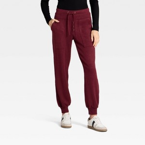 Women's High-Rise Knit Joggers - Universal Thread™ - 1 of 3