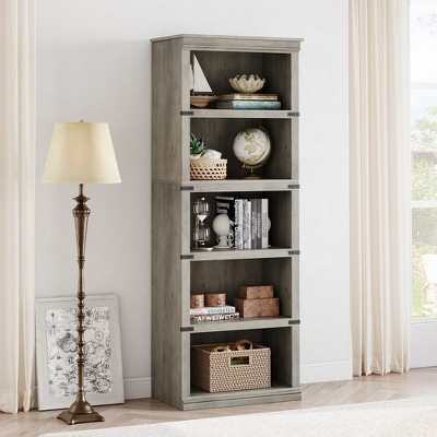 Whizmax 5 Tier Bookcase Farmhouse Book Shelf With Storage Open Display   GUEST 667cfa70 2977 4518 Ad2e B6ce733e5306