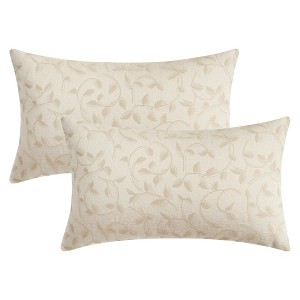REGALWOVEN Wild Flower Plant Pattern Throw Pillow Covers for Indoor Outdoor Decoration 2 Pcs - 1 of 4