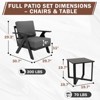 EAGLE PEAK Urban Slate 3 PCS Outdoor Bistro Set with Modern Patio Chairs and Table - 3 of 4