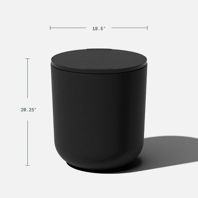 Veradek Black Round Concrete-Plastic Cooler Side Table