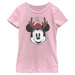 Girl's Minnie Mouse Christmas Reindeer Antlers T-Shirt