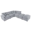 NicBex Sectional Sofa with Removable Ottomans Polyester U Shaped Couch for Living Room, Bedroom, Apartment - 2 of 4