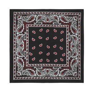 Jordefano Cowboy Western Set of 6 Paisley Cotton Bandannas - 1 of 3