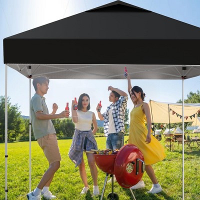 10x10 Pop Up Canopy with Sidewalls for Outdoor, Portable Outdoor Canopy with One Push Setup, Easy Set-Up Waterproof Pop Up Tent for Outdoor Party