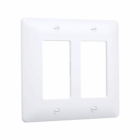 Taymac Masque 5000 Series Textured White 2 Gang Plastic Decorator Wall ...