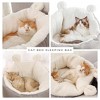 Munora Small Pet Sleeping Bag Bed - Ultra-Soft Plush, Anti-Skid Bottom - Machine Washable for Cats & Small Pets Under 6.6 lbs (Grey) - 3 of 4
