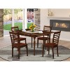 5-Piece Mahogany Finish Solid Wood Top - Dining Room Set  - Seats 4 - 2 of 4
