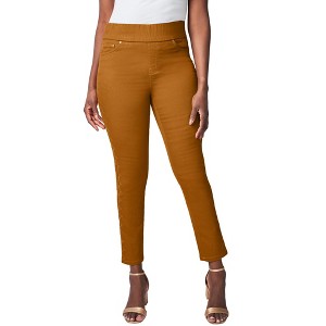 Jessica London Comfort Waist Scalloped Ankle Jean - 1 of 4