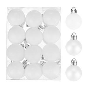 Unique Bargains Shatterproof Home Decorative Christmas Tree Hanging Ball Ornaments 24 Pcs - 1 of 4