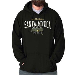 Santa Monica CA Surfing Skeletons Hoodie Sweatshirt Women Men Brisco Brands - 1 of 4