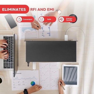 Black 1U Rackmount Power Conditioner with Surge Protection