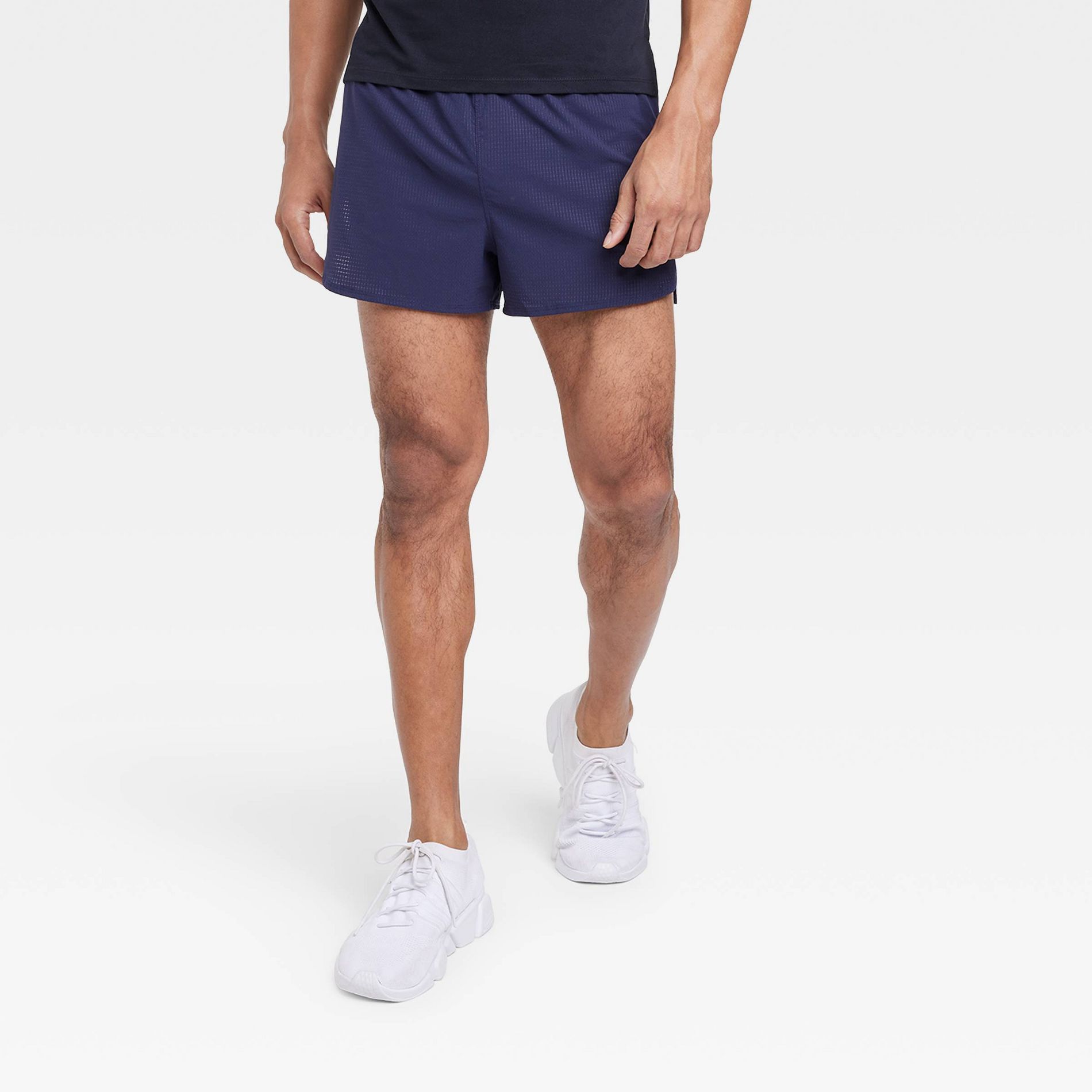 Men's Lined Run Shorts 3" - All In Motion™ Navy Blue XL: Moisture Wicking, Quick Dry, 4-Way Stretch