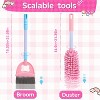 Skirfy Kids Cleaning Set Toys, 20PCS Pretend Play Housekeeping Supplies Kit ，Duster Housekeeping Cart Toys Gift for Kids, Pink - 4 of 4