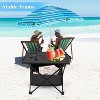Vynxaria Folding Tables - Portable Aluminum Table with Large Storage and Carry Bag, Small Size in Black - 4 of 4