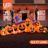 Joyfy 12.5 FT Long Halloween Inflatable Outdoor Decorations, 9 Pcs Pumpkin Inflatable with Built-in LEDs for Halloween Party Yard Garden Lawn Decor - 3 of 4