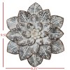 8.25 x 9.5 inch Whitewashed Galvanized Metal Layered Flower Wall Décor - Foreside Home & Garden - 4 of 4