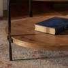 Two-Ply Solid Wood Relief Coffee Table with MDF & Metal Legs - 3 of 4
