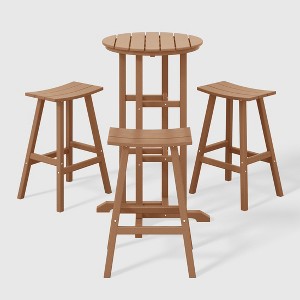 WestinTrends Malibu All Weather Hdpe Outdoor Patio Bar Height Bistro Set (4-Piece) - 1 of 4