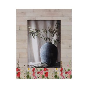 Boho Floral Picture Frame - Decorative Photo Frame with Resin Accents - Vintage Aesthetic for Home, Office, Bedroom, Living Room - 1 of 4