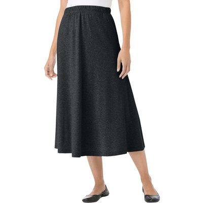 Woman Within Plus Size 7-Day Knit A-Line Skirt