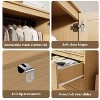 Nasitip Armoire Wardrobe Closet, 69.5" Wooden Wardrobe Cabinet with 3 Drawers, Hanging Rod, 2 Louvered Doors Clothing Storage Cabinet for Bedroom - 4 of 4