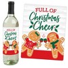 Big Dot of Happiness Gingerbread Christmas - Gingerbread Man Holiday Party Decorations for Women and Men - Wine Bottle Label Stickers - Set of 4 - 2 of 4