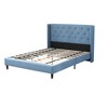Modern and Contemporary Fabric Upholstered  Platform Bed - 4 of 4