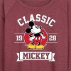 Women's - Disney - Mickey Classic 1928 Lightweight French Terry Wide Neck Long Sleeve Shirt - 2 of 4
