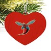 Delaware State University Secondary Heart Love Wood Christmas Tree Holiday Ornament - 3 of 4