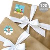 Big Dot of Happiness Tropical Christmas - Assorted Beach Santa Holiday Party Gift Tag Labels - To and From Stickers - 12 Sheets - 120 Stickers - 2 of 4